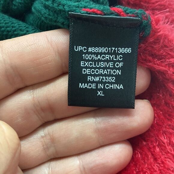 United States Sweaters SZ XL Christmas Holiday Santa Cardigan Winter Comfy Green - Picture 7 of 11